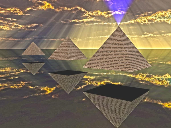 Tríada de pirámides flotantes —  Fotos de Stock