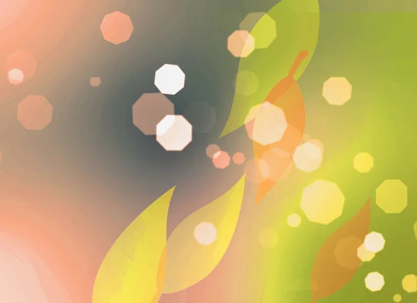 Листья и цветной свет — стоковое фото