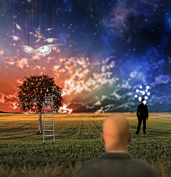 Очень мелкий фокус символического ландшафта