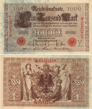 Almanca 100 mark Not 1910