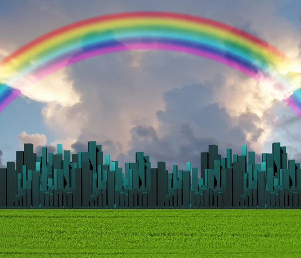 City rainbow — Stock Photo, Image