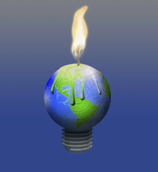 Jorden lampa ljus — Stockfoto
