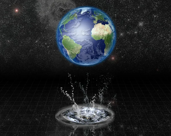 地球水出现 — 图库照片
