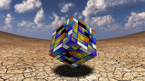 Kleurrijke kubus — Stockfoto
