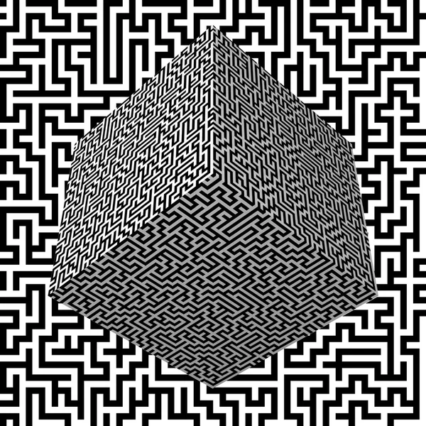 Maze Block and Maze Background — Stock Photo, Image