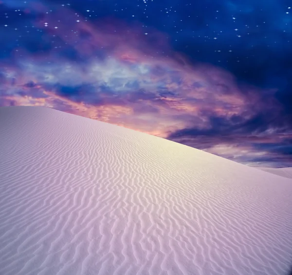 Twilight Sky Desert — Stock Photo, Image