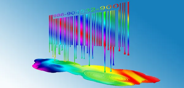 Dripping Rainbow Código de barras — Fotografia de Stock