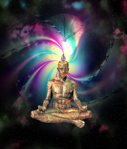 Sci fi medytacji — Zdjęcie stockowe