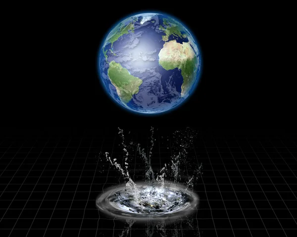 Earth Splash — Stock Photo, Image