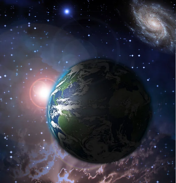 Earth in the space — Stock Photo, Image