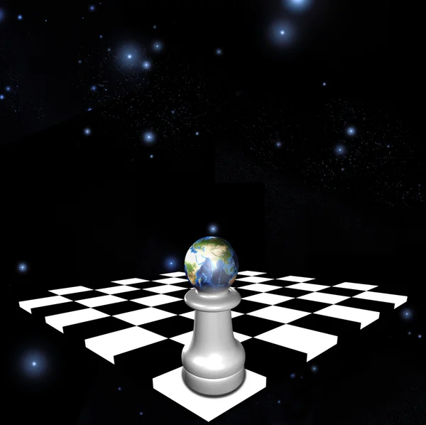 World Chess on cosmic background — Stock Photo, Image