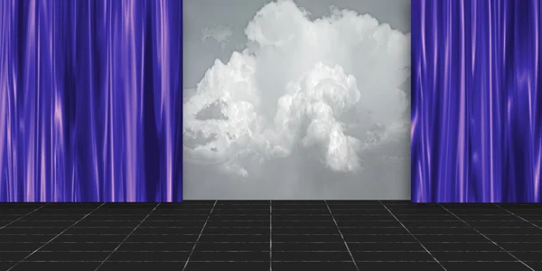 Stage with clouds — Stock Photo, Image