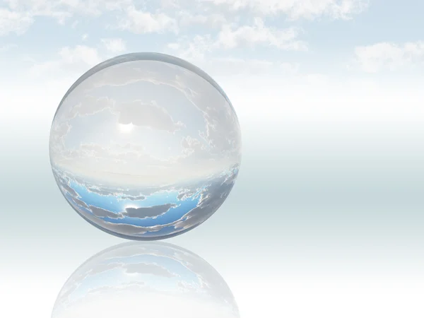 Gerçeküstü manzara ile kristal küre — Stok fotoğraf