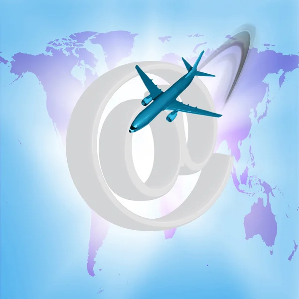 Flight Internet — Stock Photo, Image