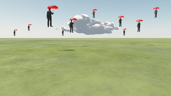 Surreal Floating Men