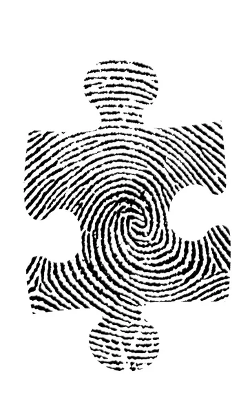 Puzzle Fingerprint — Stock Photo, Image