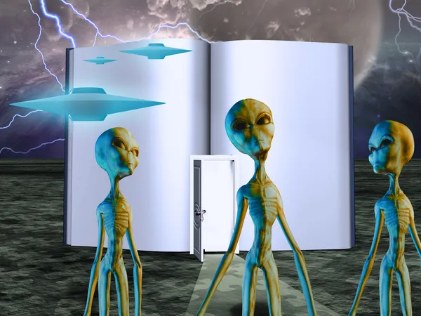 Livro de histórias alienígenas — Fotografia de Stock
