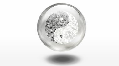 yin yang sembolü yıldızlardan oluşmaktadır.