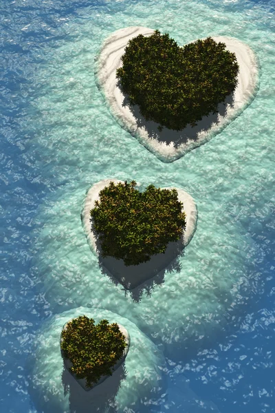 Serce wyspy — Zdjęcie stockowe