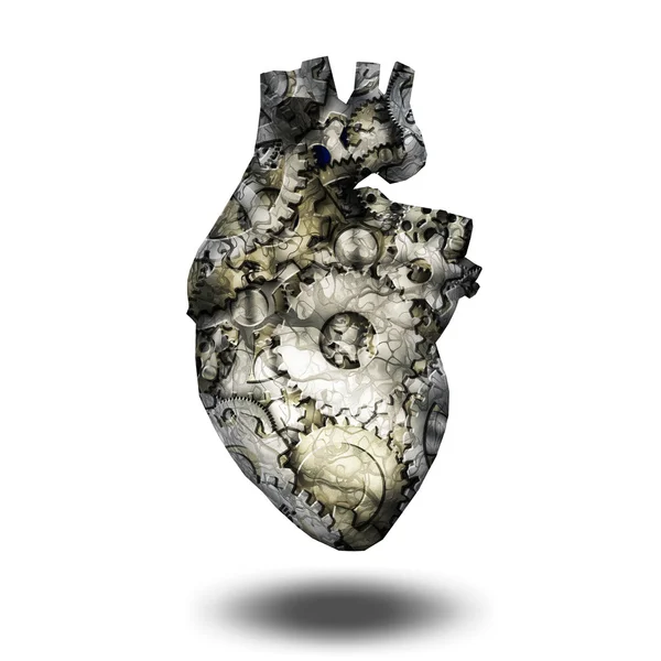 Engranajes del corazón humano —  Fotos de Stock