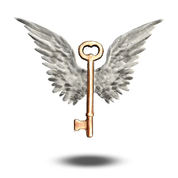 Winged Key — Stock Photo, Image