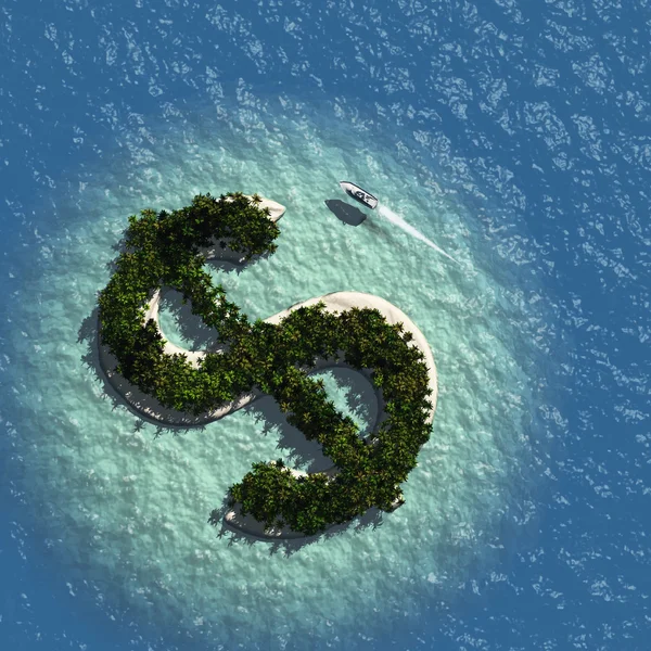 Dolar Sign Island — Fotografia de Stock