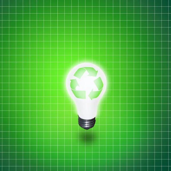 Riciclare Idea lampadina — Foto Stock