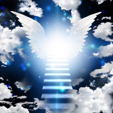 Stairway into light clipart
