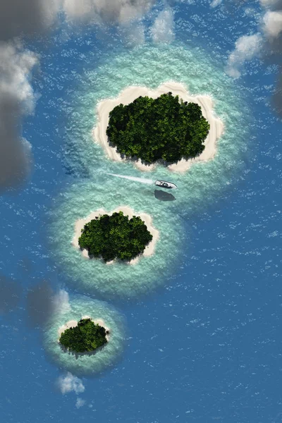 Verbeelding wolk eilanden — Stockfoto