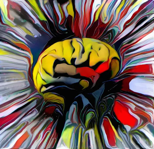 Abstraktes menschliches Gehirn — Stockfoto