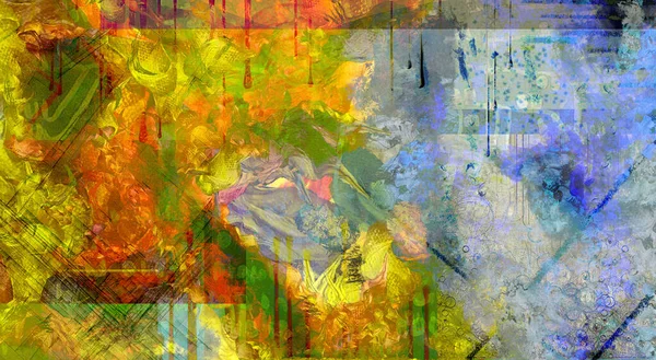 Pintura abstracta de Colorfu — Foto de Stock