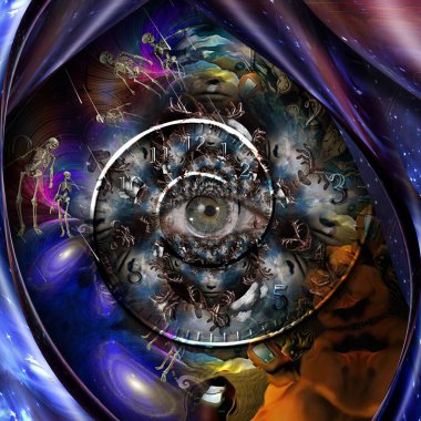 Ruhlar tünelinin içinde. 3B görüntüleme