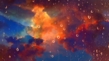 Canlı gökyüzünde kuş sürüsü