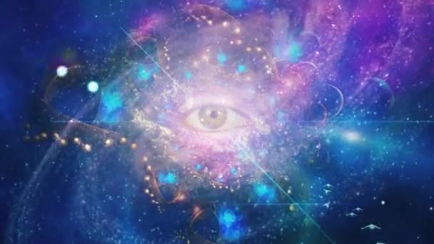 永遠の空間における謎の眼 — ストック動画