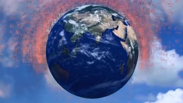Animación Planeta Tierra Renderizado — Vídeo de stock
