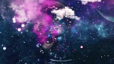 Sonsuz uzayda gizemin gözü. Canlandırılmış video
