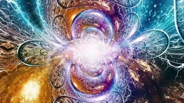 Eternity Time spiral fractal in space. High quality footage High quality footage
