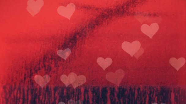 Modern Digital Art Love Hearts Shadow Cross — 图库视频影像