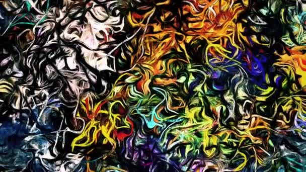 Kolorowy Obraz Abstrakcyjny Ruchome Tło — Wideo stockowe