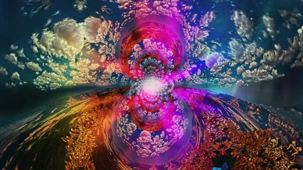 Vivid Sky Fractal Animated Video — Vídeos de Stock