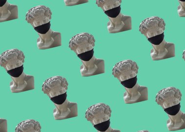 David 'in parlak bir geçmişi var. Kusursuz desenli sanat kolajı