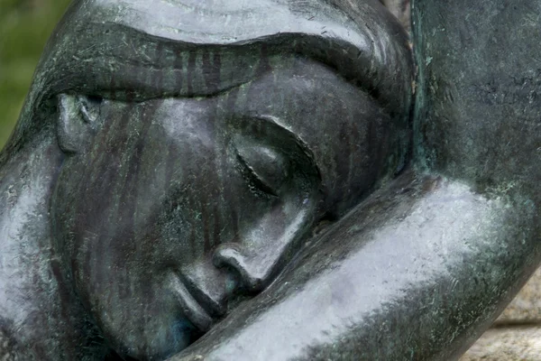 Kopf Detail der schlafenden Statue — Stockfoto