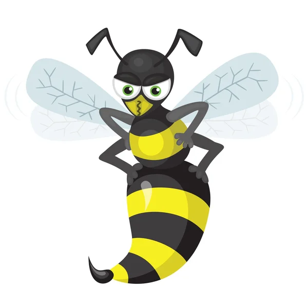 Flying_wasp — Stockový vektor