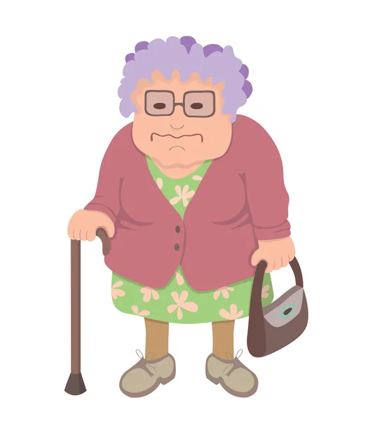 Old_woman — Stock Vector