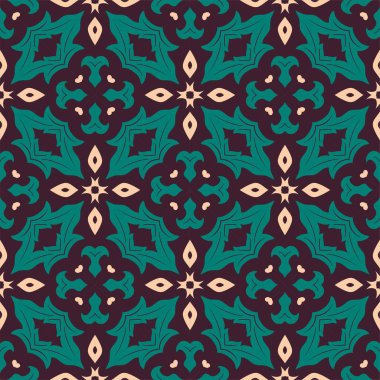 Üç renk desenli süs arka planı. Etnik olmayan yazdırılmaya hazır