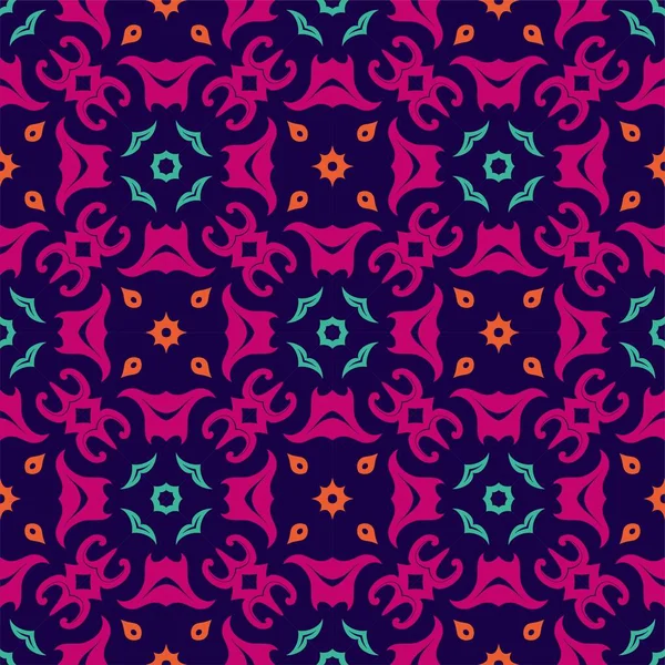 Farben Muster Ornament Hintergrund Ethnische Nahtlos Druckbereit — Stockvektor