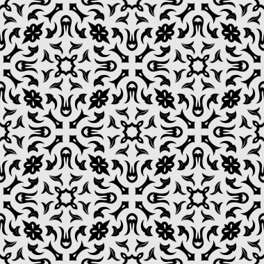 Siyah ve beyaz desenli süsleme şekli. Basit, pürüzsüz soyut arkaplan