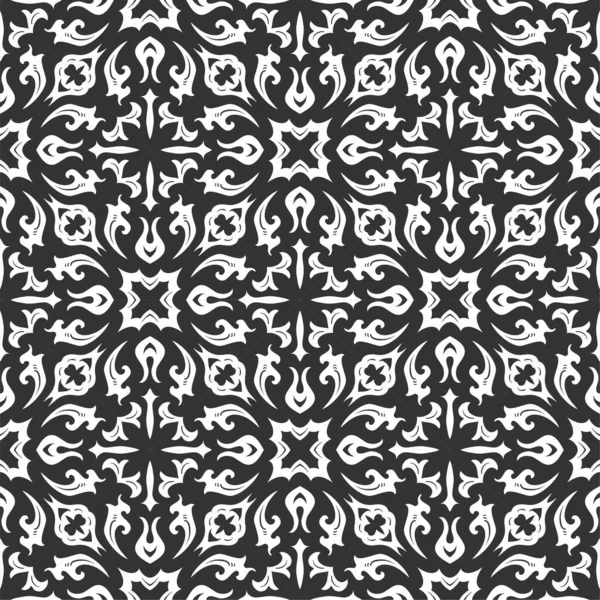 Forma Ornamento Padrão Preto Branco Simples Fundo Abstrato Sem Costura —  Vetores de Stock