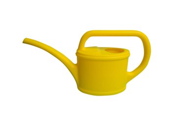Sarı sulama kutusu beyaz arkaplanda izole