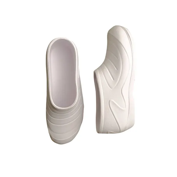 Zapatos Caucho Blanco Aislados Sobre Fondo —  Fotos de Stock